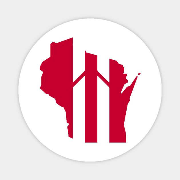 Wisconsin Stripe Magnet by StadiumSquad